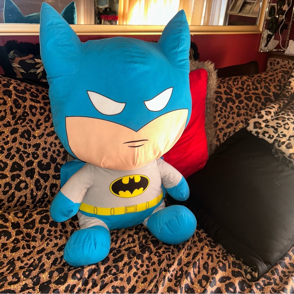 Batman Big Head stuffed plush toy Large 22" classic blue Justice League yr 2018